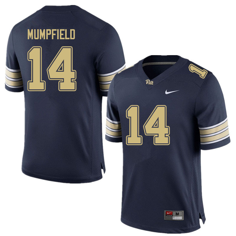 Men #14 Konata Mumpfield Pitt Panthers College Football Jerseys Sale-Navy